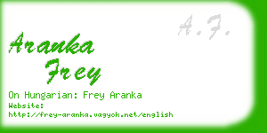 aranka frey business card